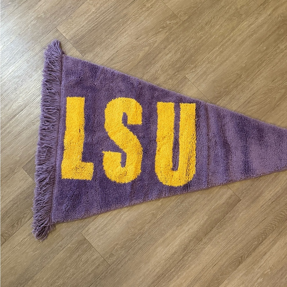 LSU Purple and Gold Pennant Bath Mat - Picture 4 of 12